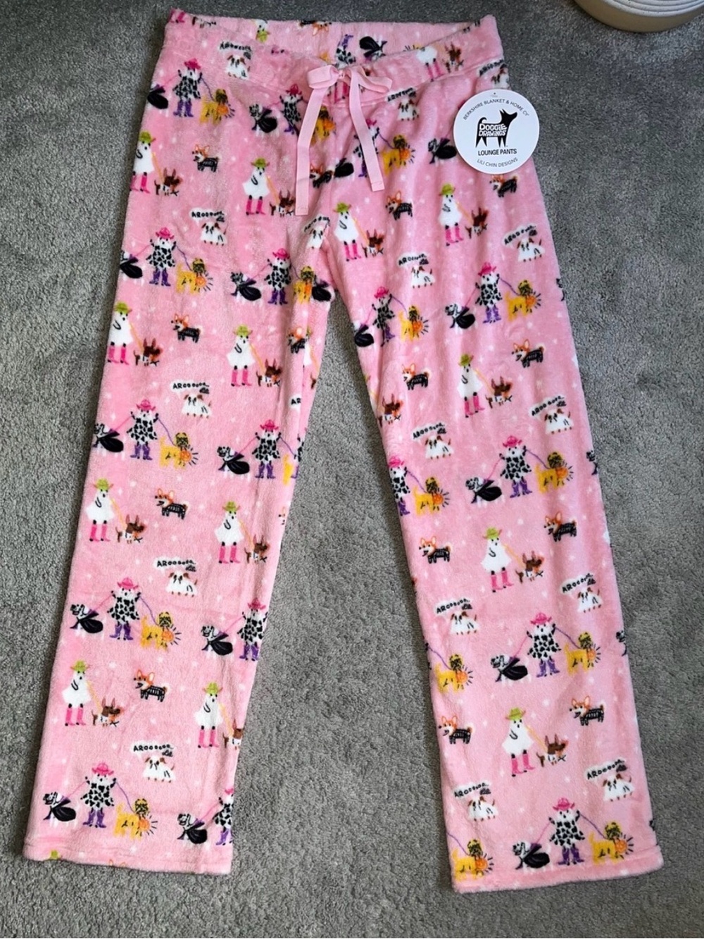 NWT Berkshire Artist Series Collab w/Illustrator Lili Chin Doggie Drawing Pants